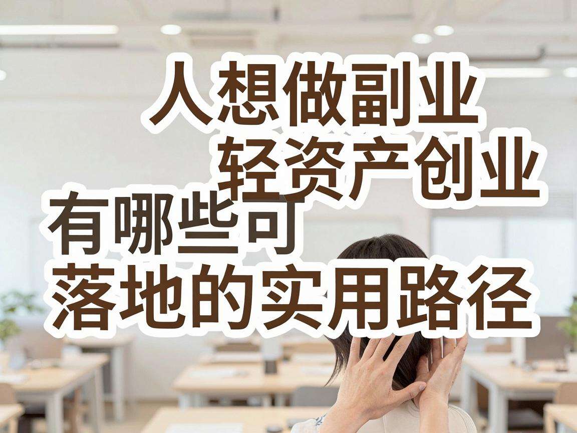 普通人想做副业轻资产创业有哪些可落地的实用路径