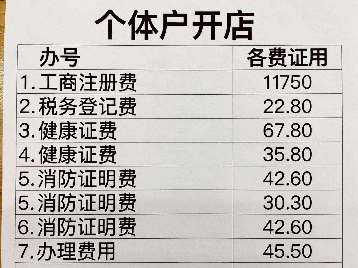 个体户开店办理证照需要多少费用？