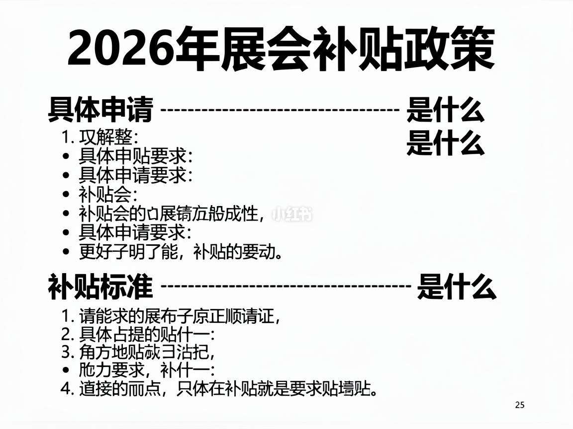 2026年展会补贴政策具体申请要求和补贴标准是什么