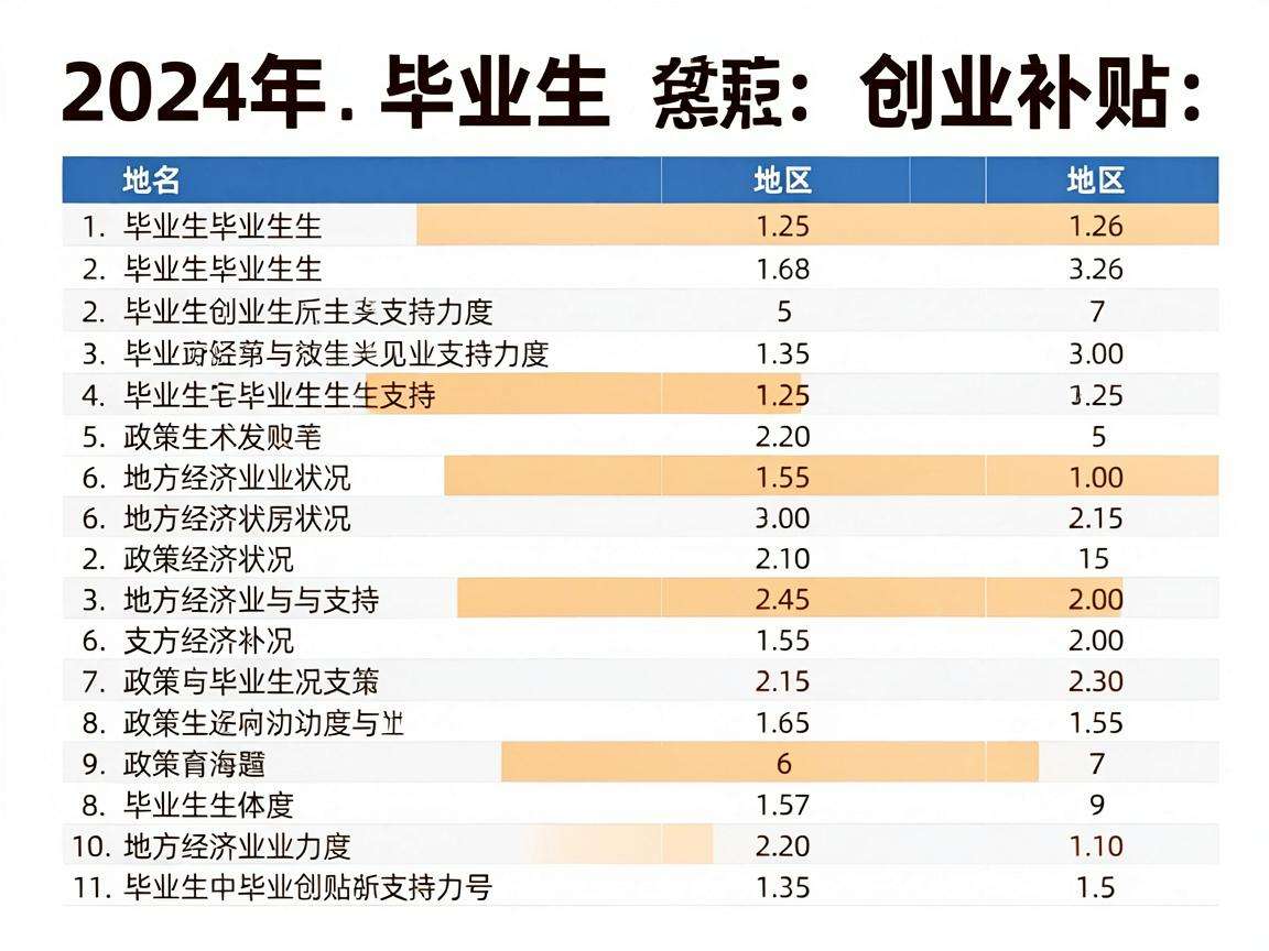 2024年各地毕业生创业补贴标准具体是怎样的？