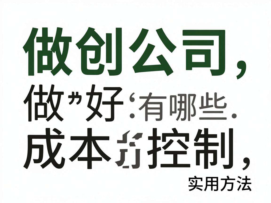 初创公司做好成本控制有哪些可直接落地的实用方法