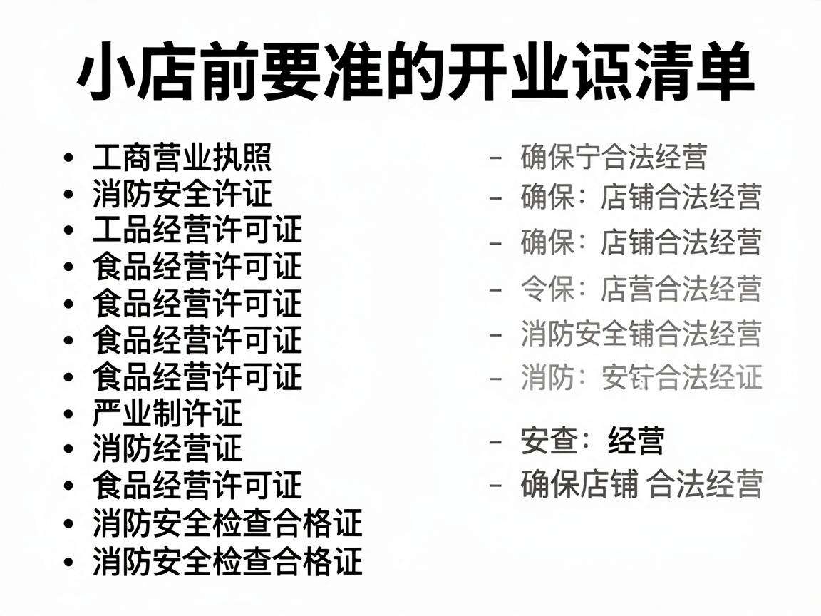开小店前要准备的开业证照清单都包含哪些内容