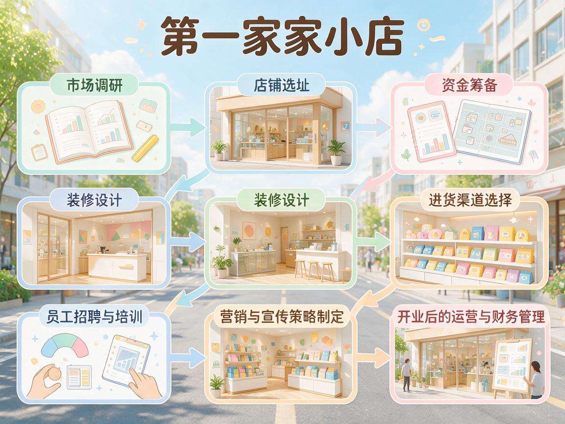 新手想开一家小店，完整的开店流程都包括哪些步骤