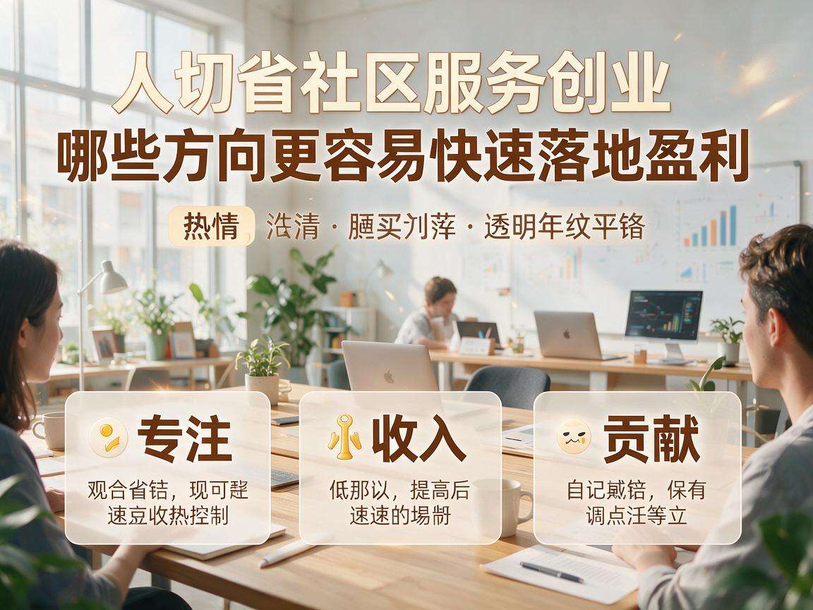 普通人切入社区服务创业选哪些方向更容易快速落地盈利