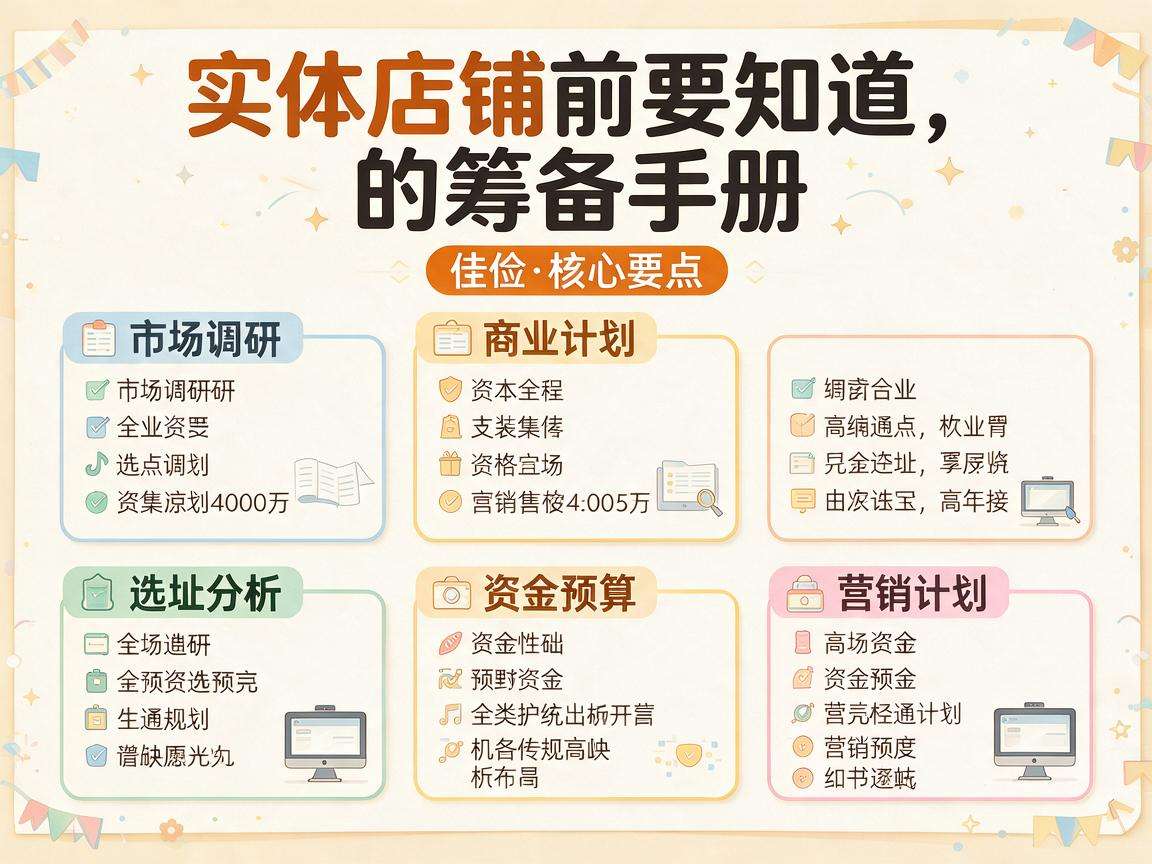 开实体店铺前要知道的筹备手册核心要点有哪些