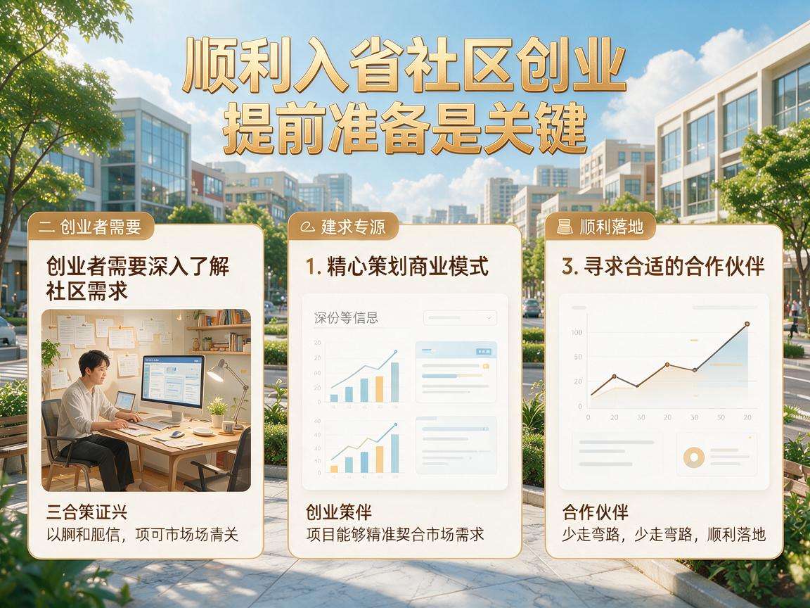 想入局社区创业前期要做好哪些核心准备才能少走弯路
