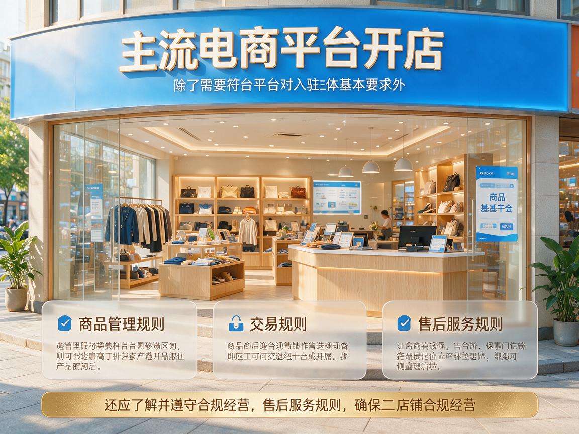 个人入驻主流电商平台开店都需要满足哪些要求