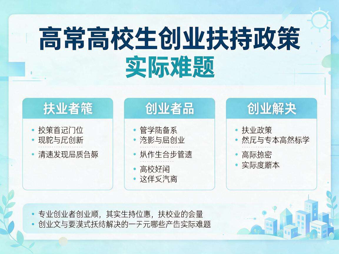 当前高校生创业扶持政策能为创业者解决哪些实际难题