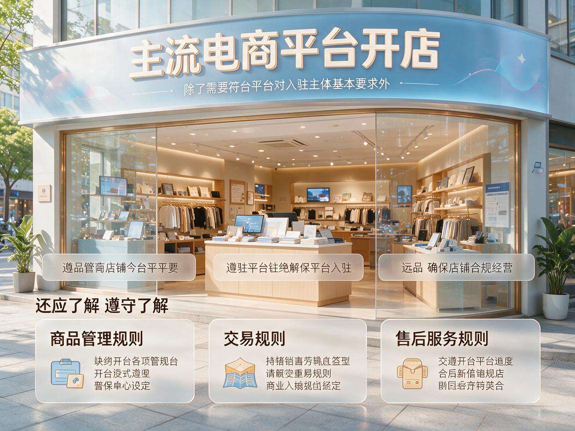 个人入驻主流电商平台开店都需要满足哪些要求