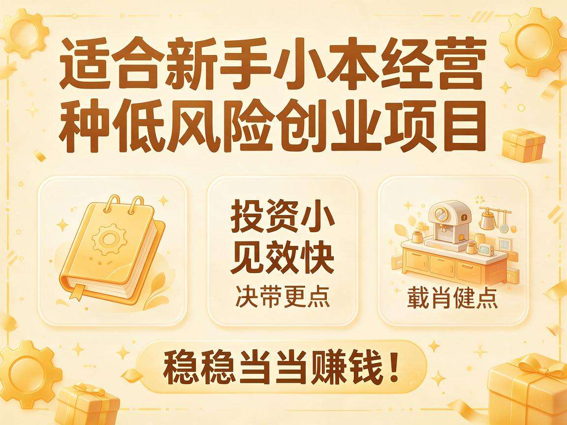 新手没经验没多少本钱适合做哪些低风险创业好项目