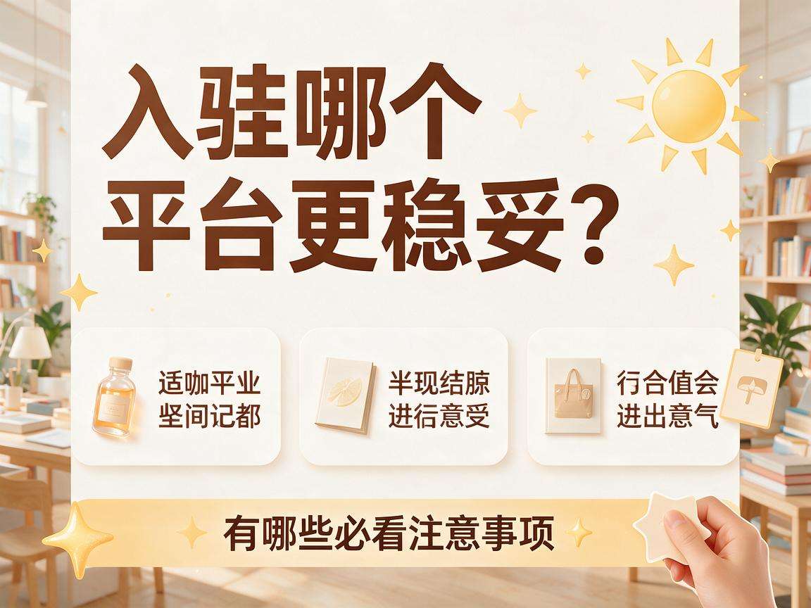 新手想做电商入驻哪个平台更稳妥有哪些必看注意事项