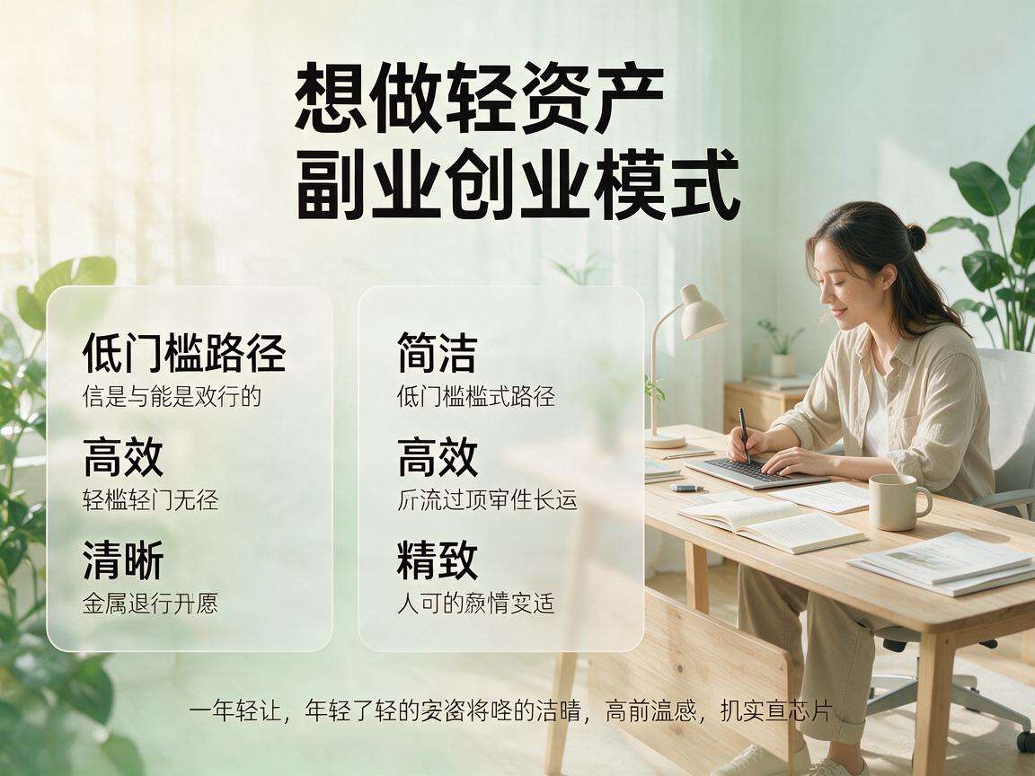 普通人想做轻资产副业创业模式有哪些低门槛路径可选