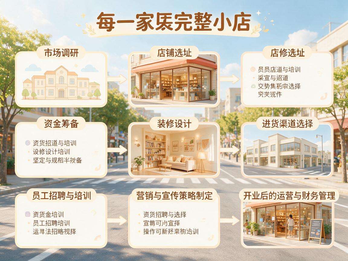 新手想开一家小店，完整的开店流程都包括哪些步骤