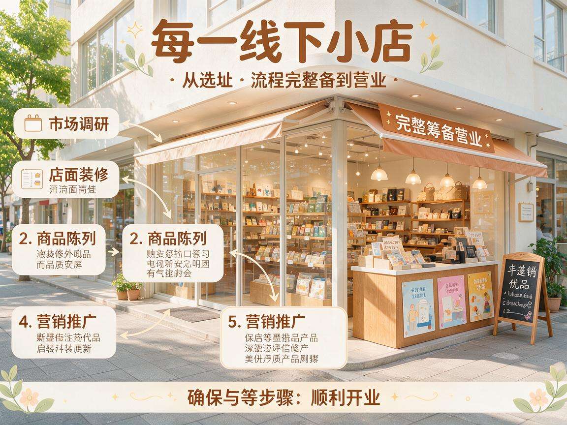 想开一家线下小店完整筹备流程都包含哪些步骤