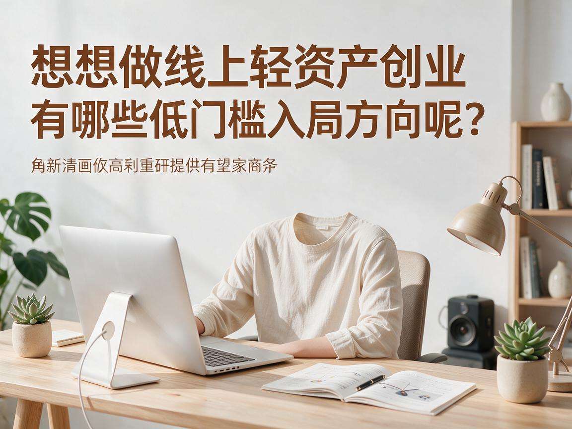 普通人想做线上轻资产创业有哪些低门槛入局方向呢