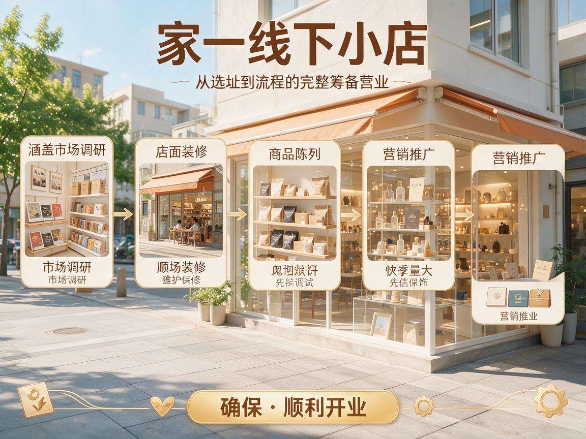 想开一家线下小店完整筹备流程都包含哪些步骤
