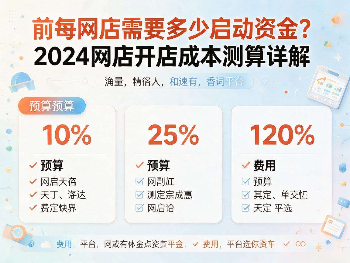 开网店需要多少启动资金?2024网店开店成本测算详解