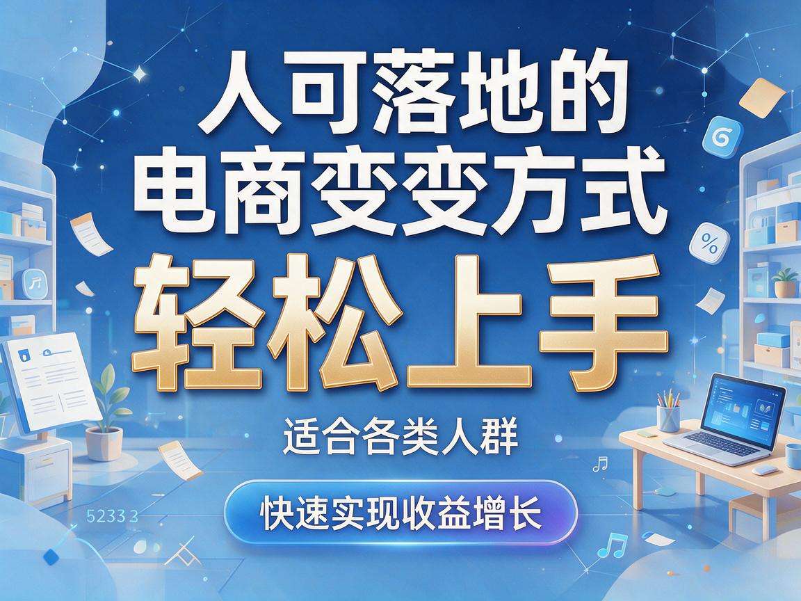 普通人可落地的电商变现方式都有哪些能快速上手