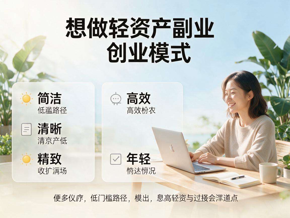 普通人想做轻资产副业创业模式有哪些低门槛路径可选