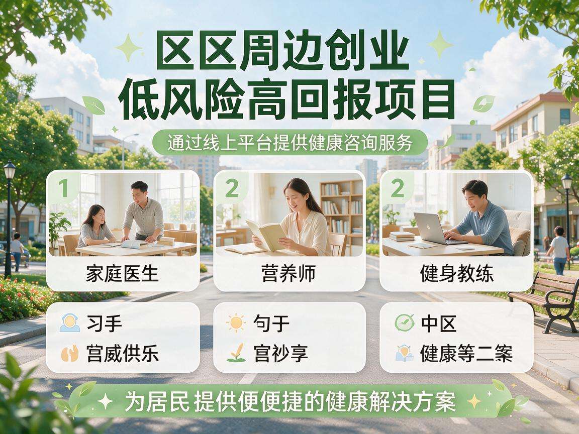 社区周边创业有哪些低风险高回报的好项目值得尝试