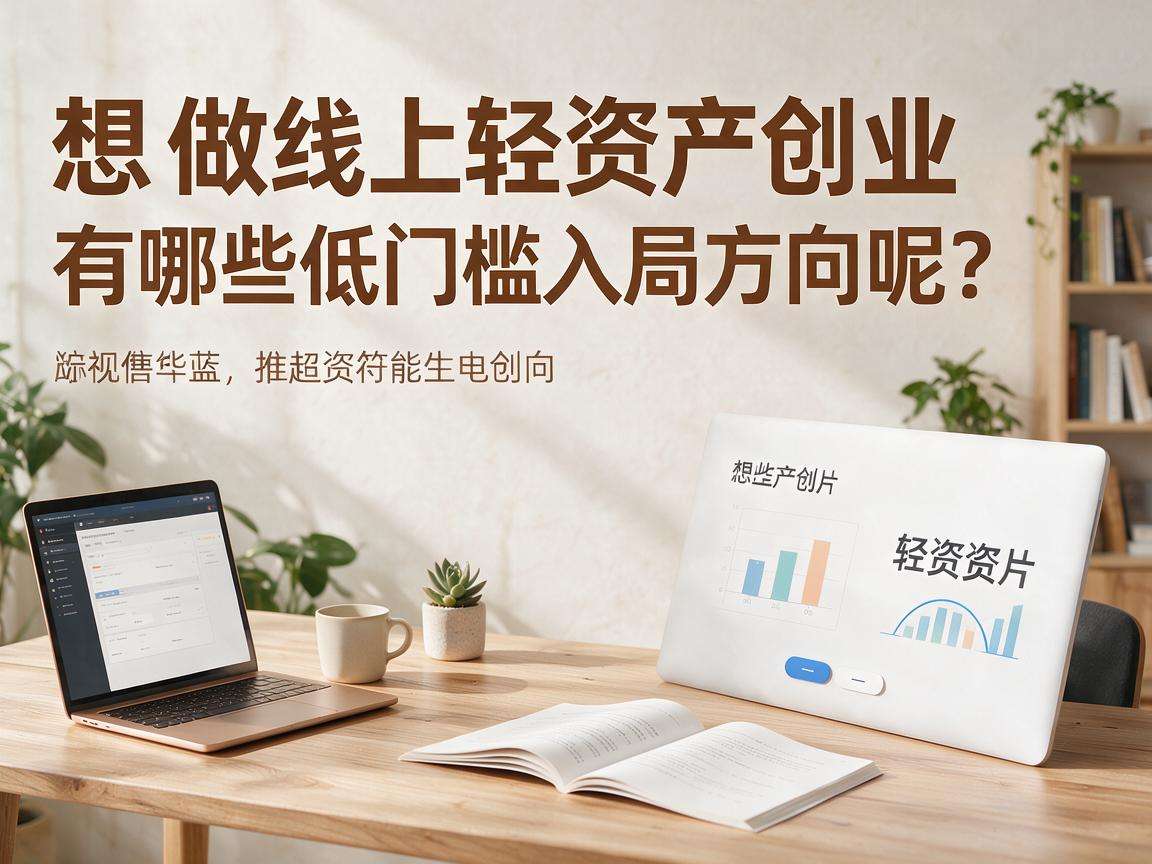 普通人想做线上轻资产创业有哪些低门槛入局方向呢