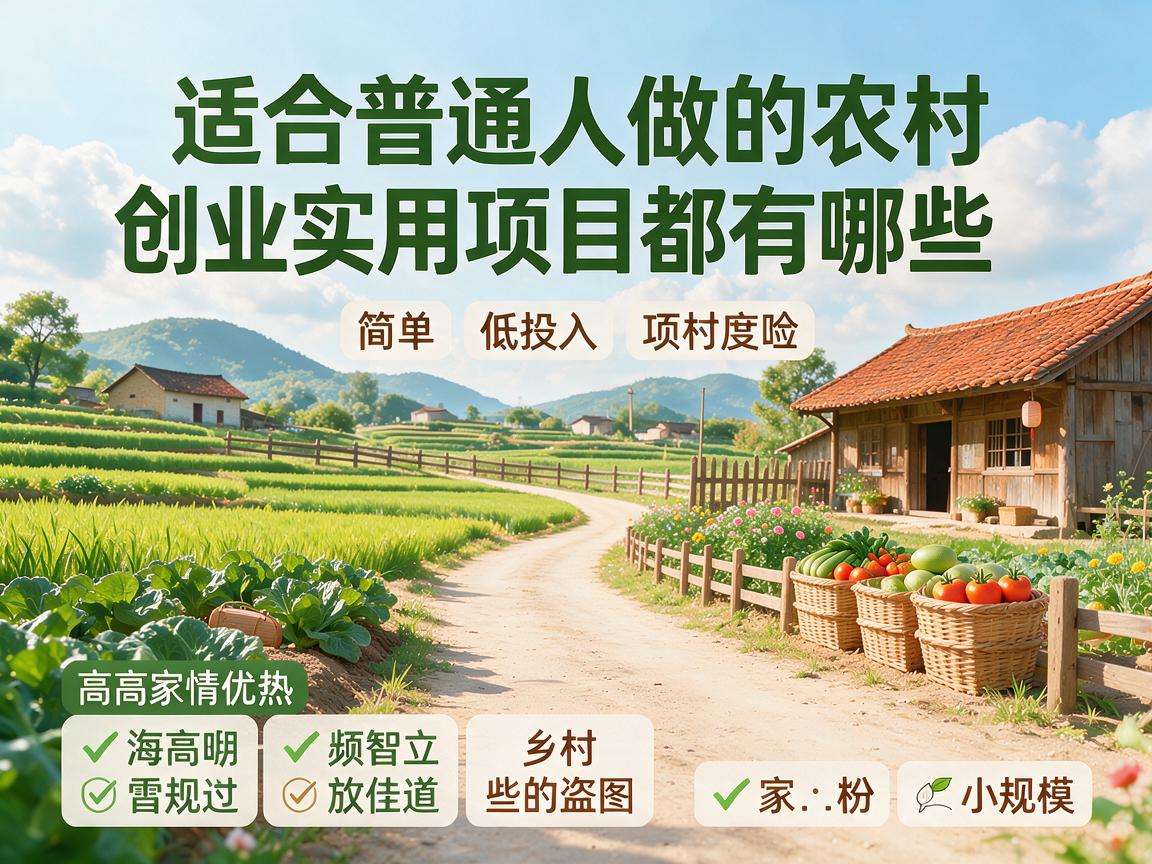 适合普通人做的农村创业实用项目都有哪些