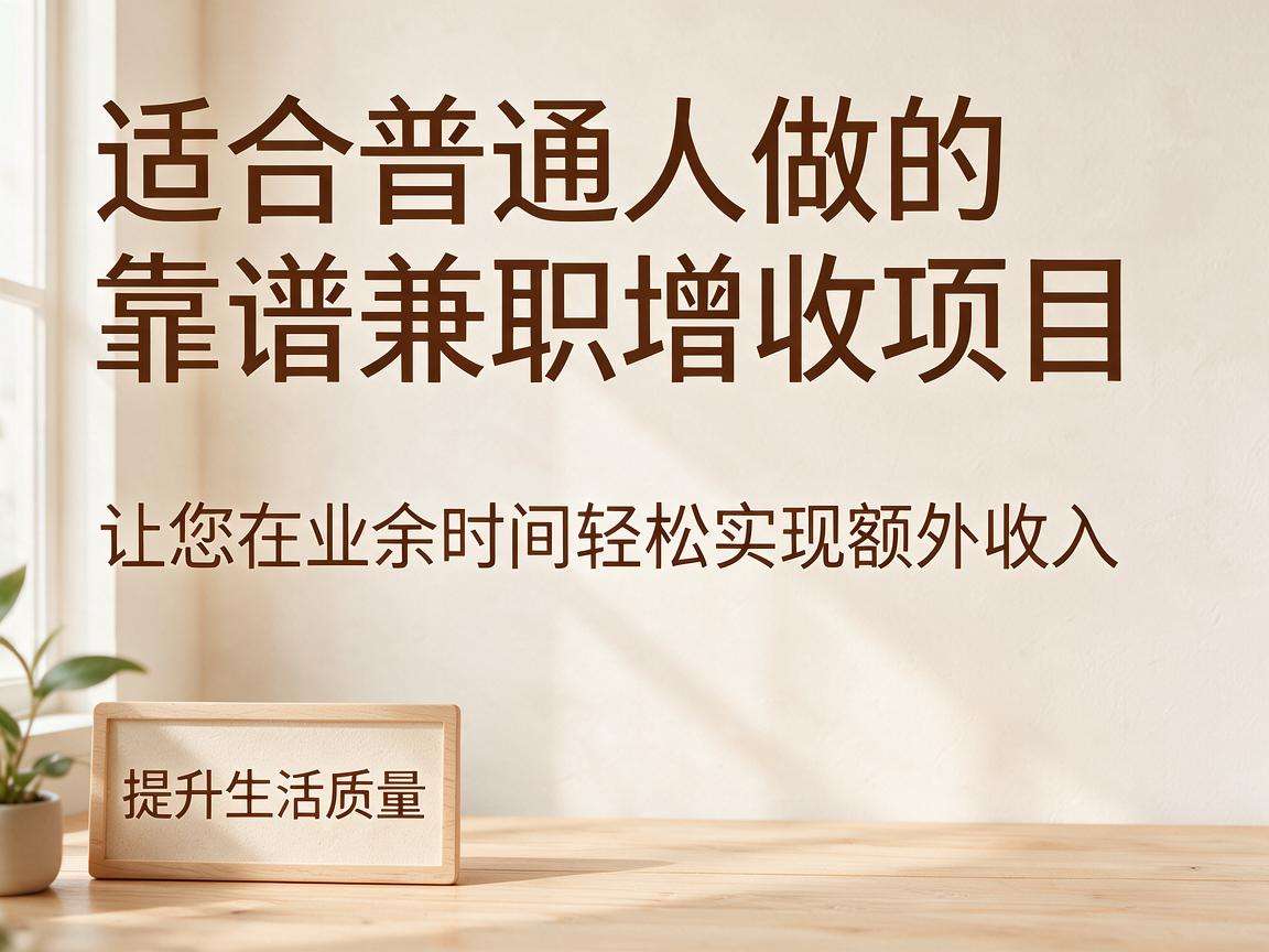 有哪些适合普通人做的靠谱兼职增收项目