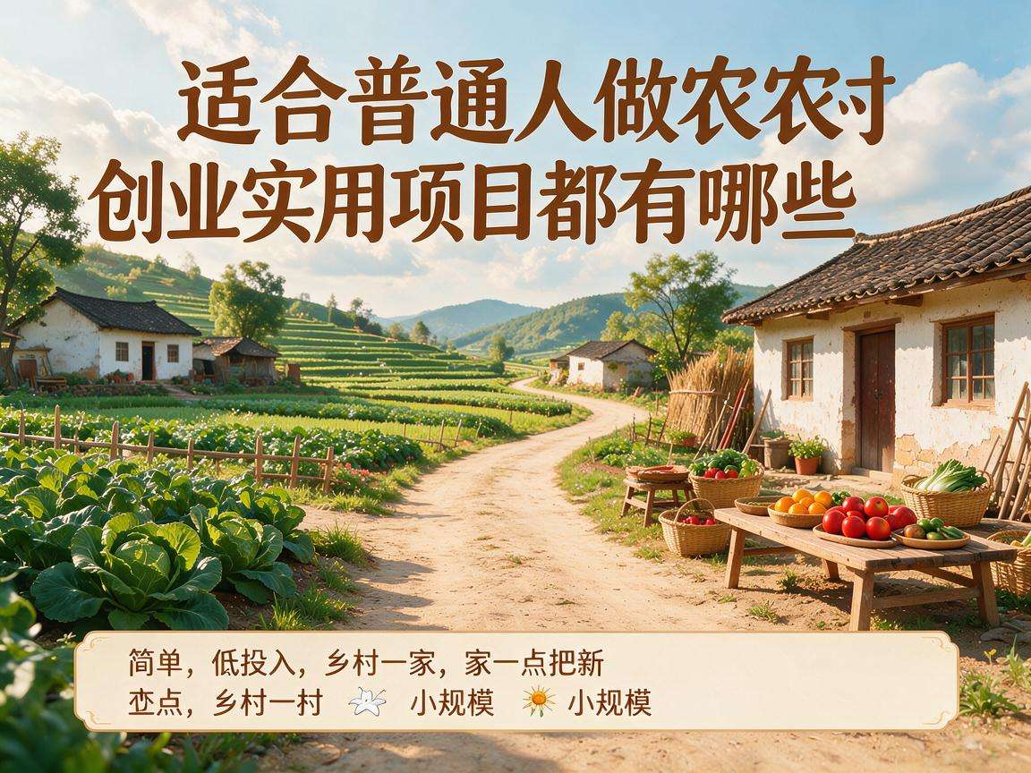 适合普通人做的农村创业实用项目都有哪些