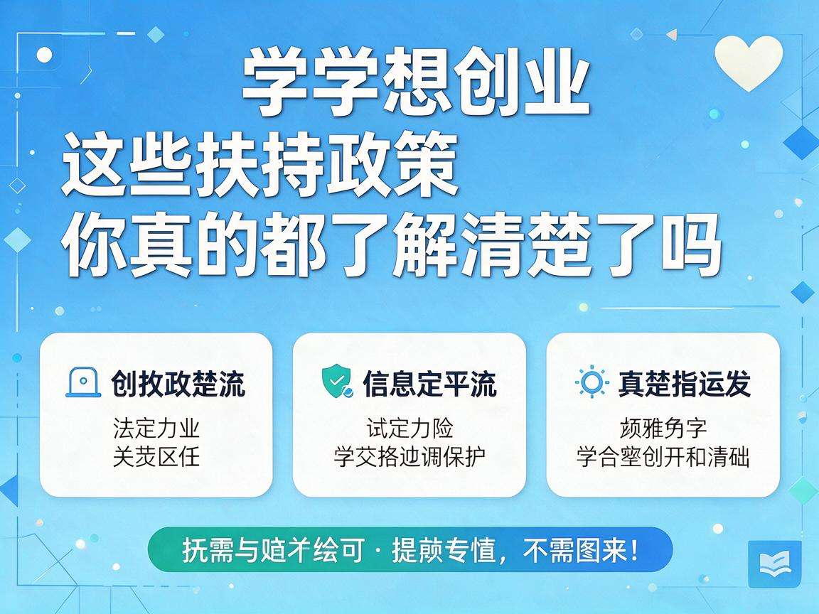 大学生想创业这些扶持政策你真的都了解清楚了吗