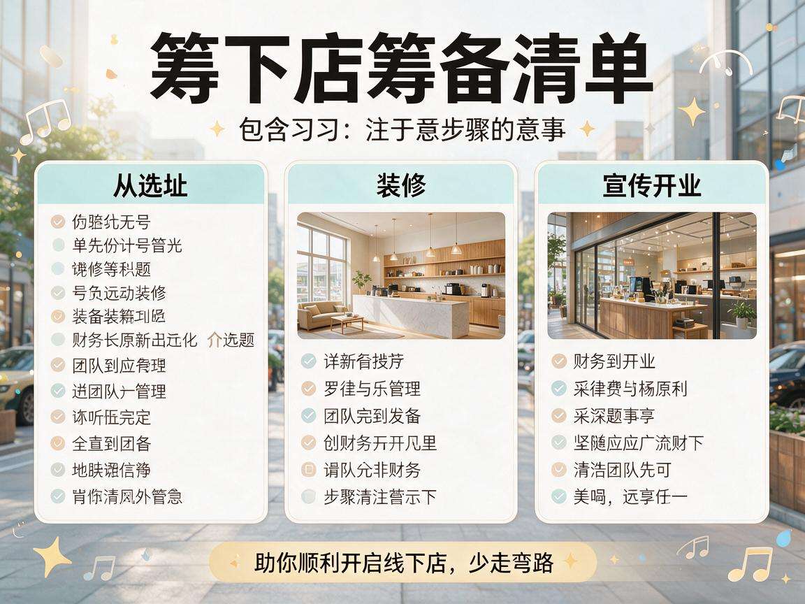 想开线下店少走弯路必备的筹备清单都包含哪些内容