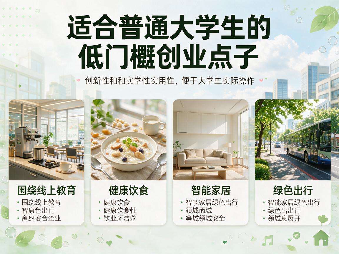 适合普通大学生的低门槛创业点子都有哪些可落地方向