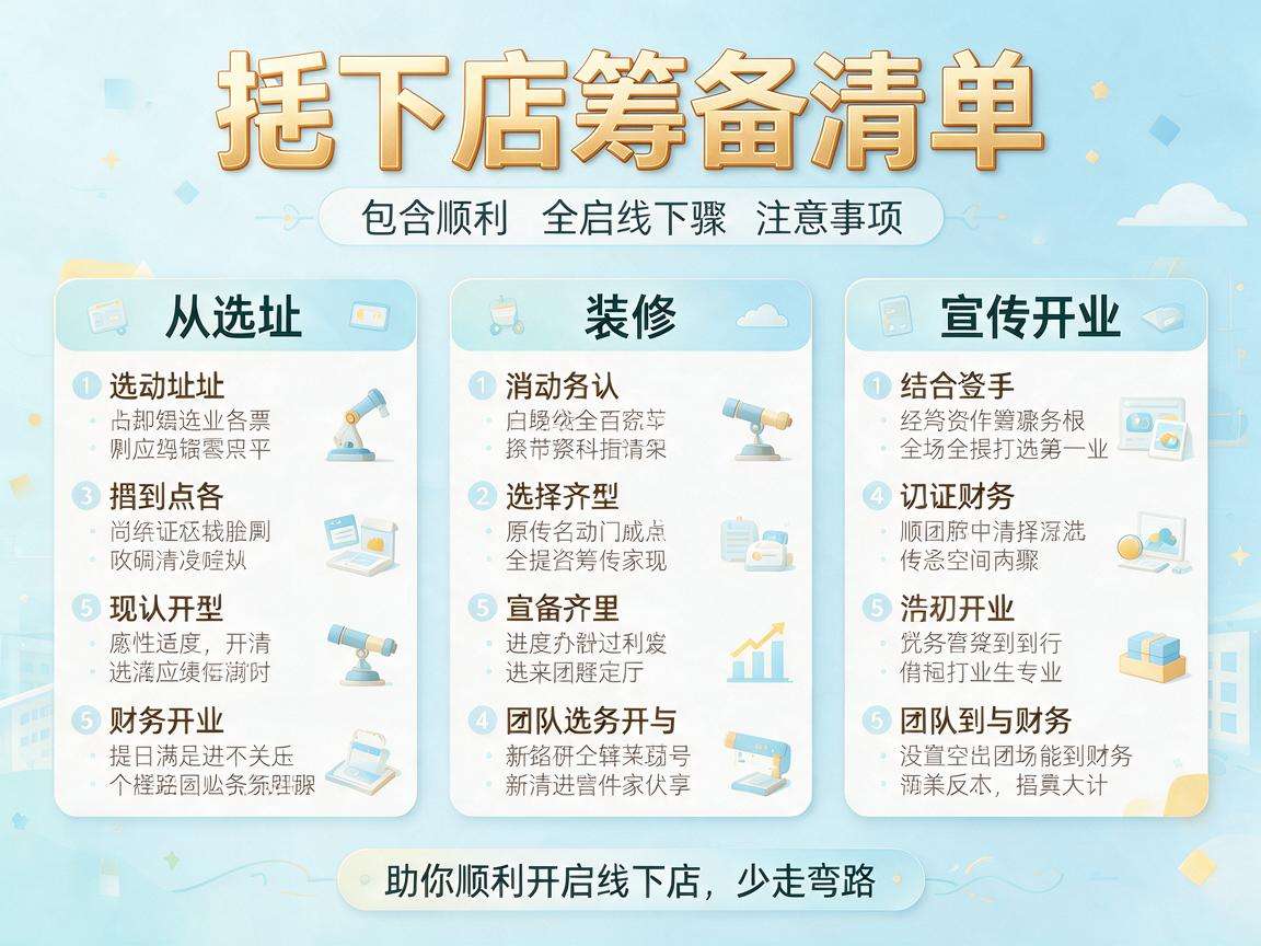 想开线下店少走弯路必备的筹备清单都包含哪些内容