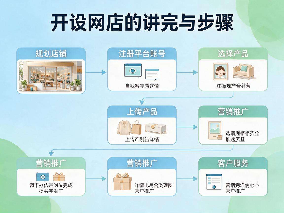 零基础想开网店具体有哪些清晰可落地的操作步骤