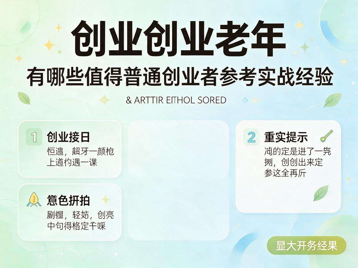 行业创业老兵身上有哪些值得普通创业者参考的实战经验