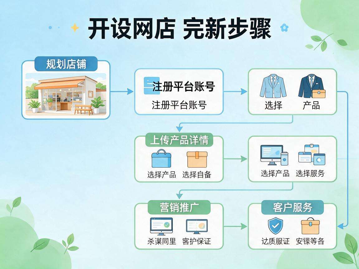 零基础想开网店具体有哪些清晰可落地的操作步骤
