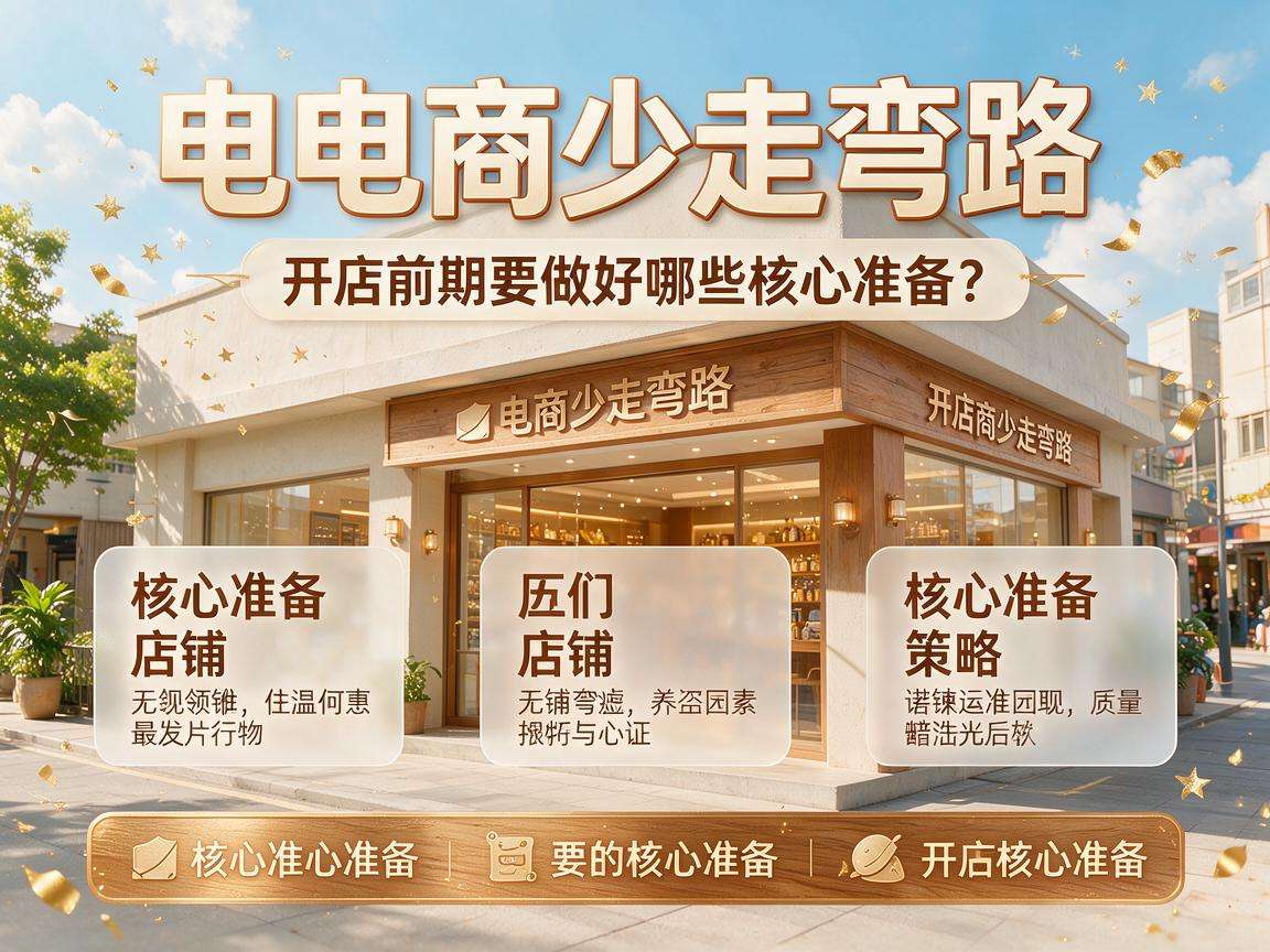 想做电商少走弯路开店前期要做好哪些核心准备
