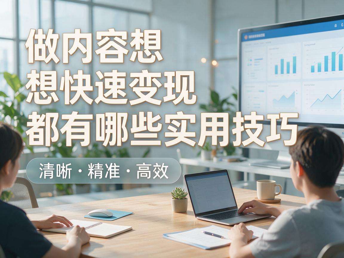 普通人做内容想快速变现都有哪些实用技巧