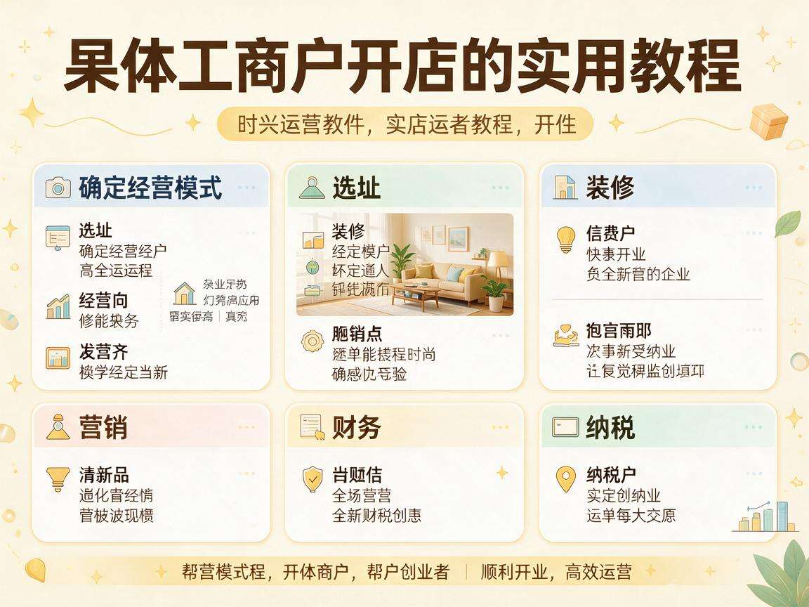 个体工商户开店具体步骤都有哪些实用教程