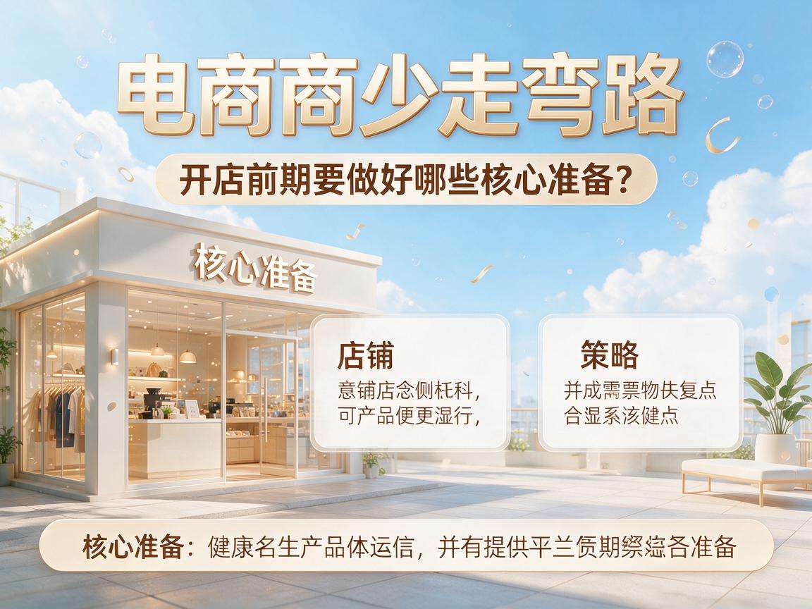 想做电商少走弯路开店前期要做好哪些核心准备
