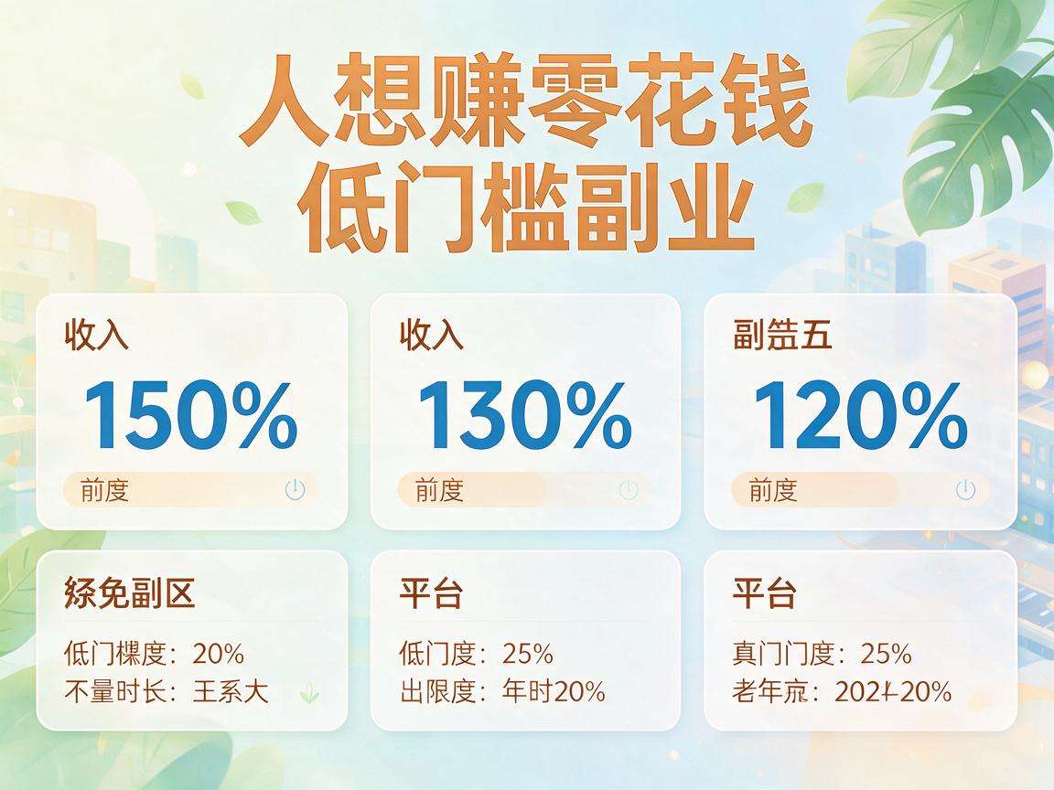 普通人想赚零花钱有哪些靠谱的低门槛副业可以选