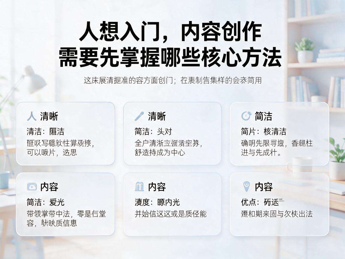 普通人想入门内容创作需要先掌握哪些核心方法