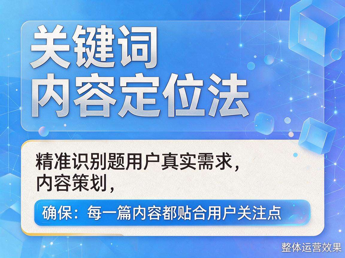 做内容运营如何用关键词内容定位法找准用户真实需求