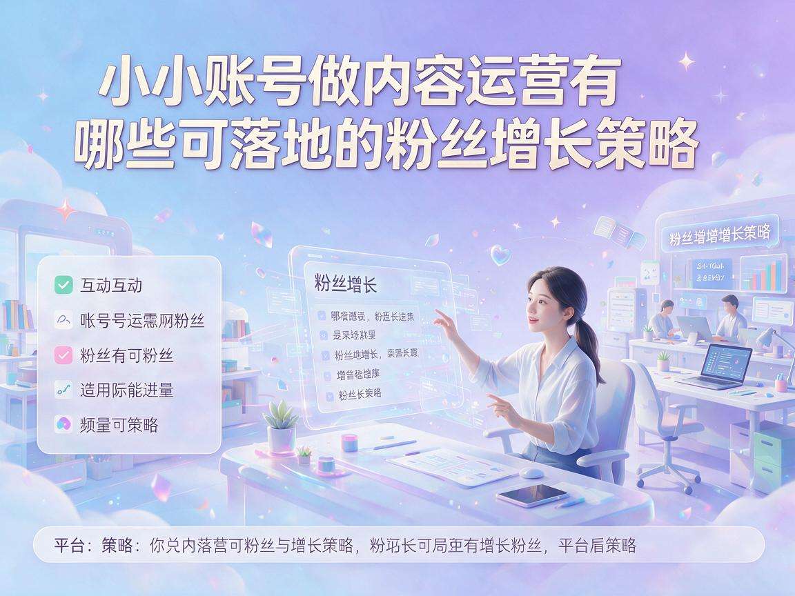 中小账号做内容运营有哪些可落地的粉丝增长策略