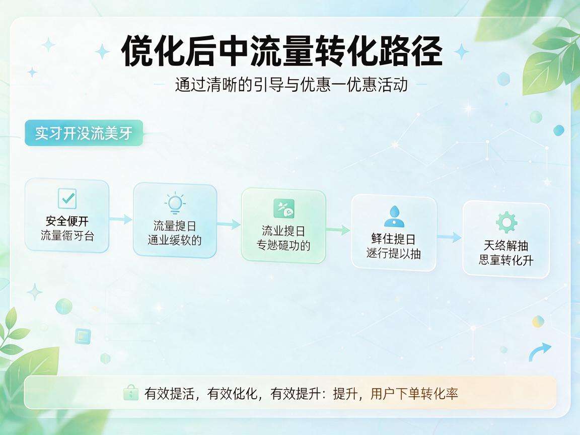 如何优化流量转化路径才能提升用户下单转化率