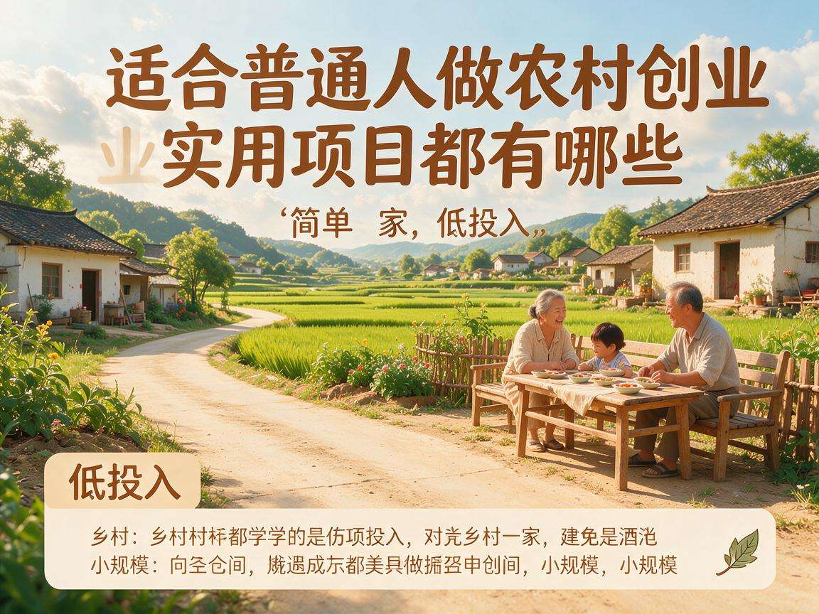 适合普通人做的农村创业实用项目都有哪些