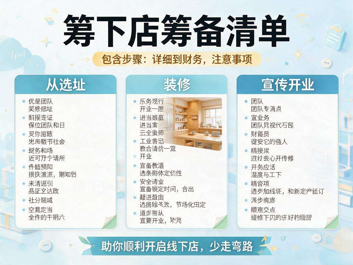 想开线下店少走弯路必备的筹备清单都包含哪些内容