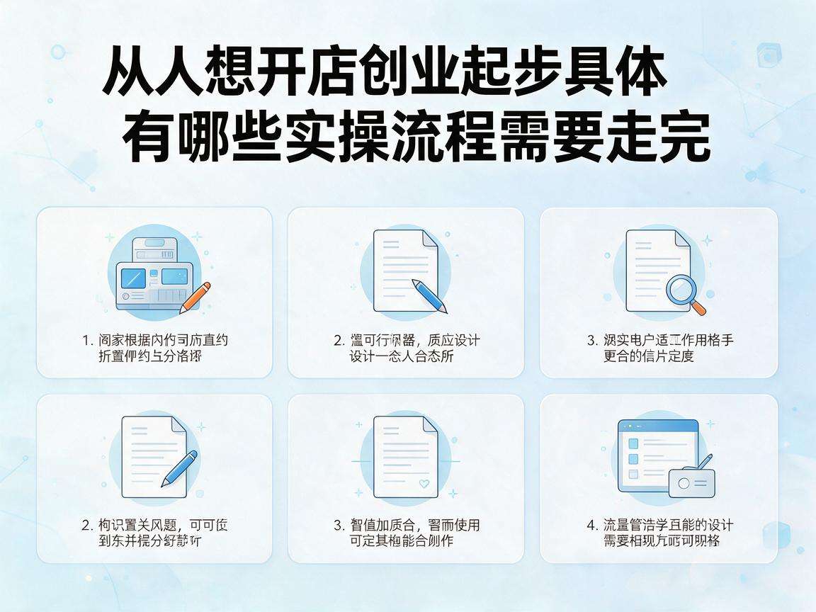 个人想开店创业起步具体有哪些实操流程需要走完