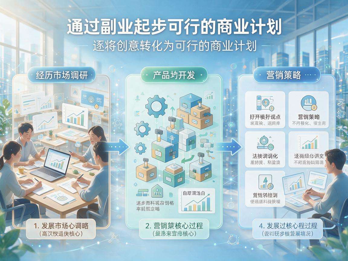 普通人想靠副业创业起步都要经历哪些核心过程