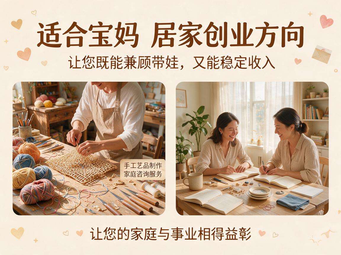 适合宝妈的居家创业方向有哪些可以兼顾带娃和收入