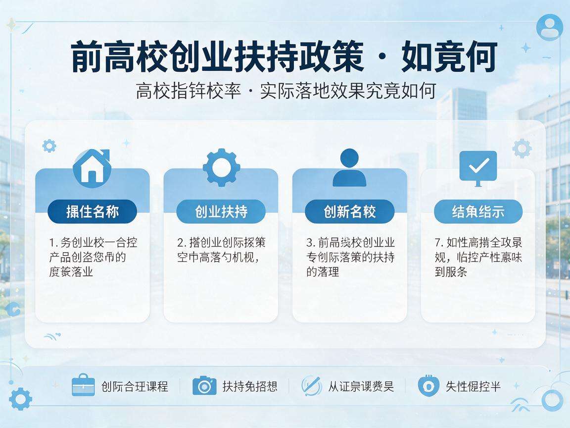 当前高校创业扶持政策实际落地效果究竟如何